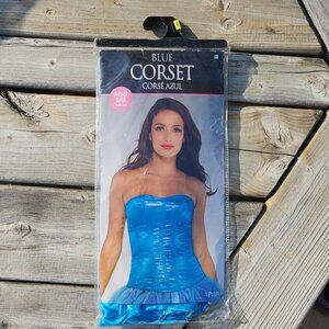 BLUE CORSET Women's Size Small/Medium BNIP Lace Up Halloween Costume